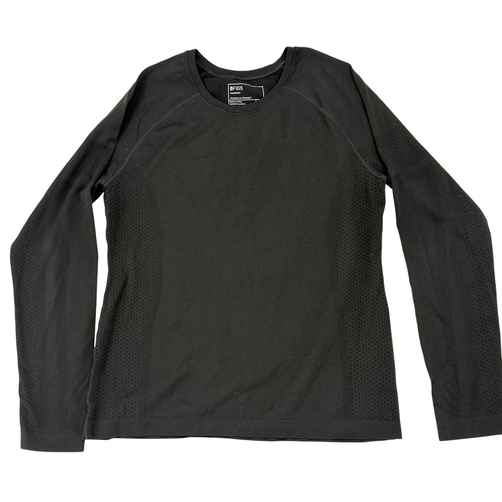 FIGS Mens 2XL Black Seamless Threads Long Sleeve Underscrub Top Bundle - Picture 4 of 5